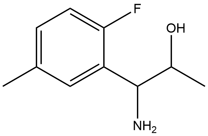1-AMINO-1-(2-FLUORO-5-METHYLPHENYL)PROPAN-2-OL 结构式