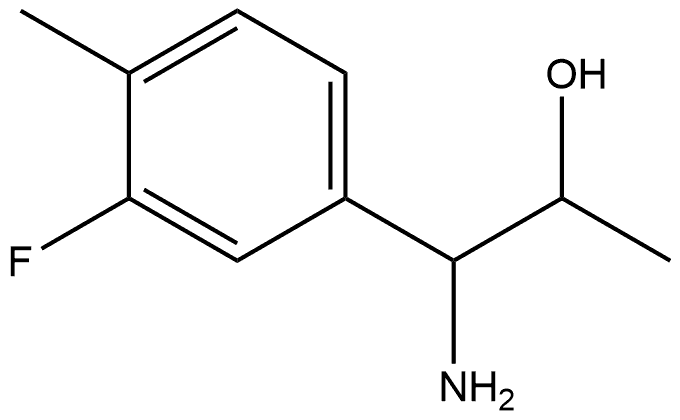 1-AMINO-1-(3-FLUORO-4-METHYLPHENYL)PROPAN-2-OL 结构式