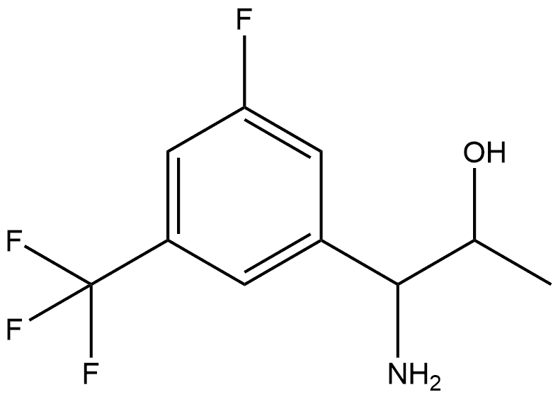 1-AMINO-1-[3-FLUORO-5-(TRIFLUOROMETHYL)PHENYL]PROPAN-2-OL 结构式