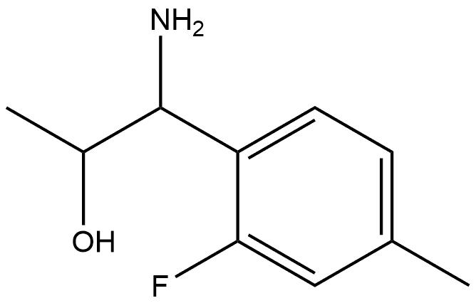 1-AMINO-1-(2-FLUORO-4-METHYLPHENYL)PROPAN-2-OL 结构式