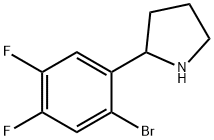 Pyrrolidine, 2-(2-bromo-4,5-difluorophenyl)- Structure
