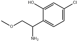 2-(1-amino-2-methoxyethyl)-5-chlorophenol Struktur