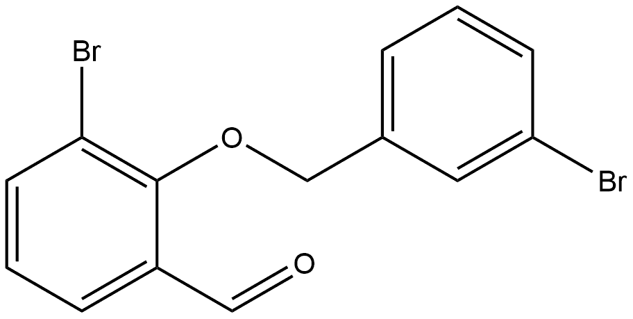 3-Bromo-2-[(3-bromophenyl)methoxy]benzaldehyde 结构式