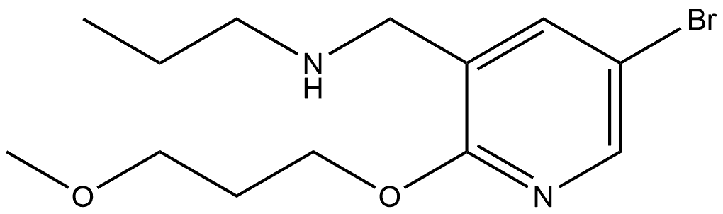 5-Bromo-2-(3-methoxypropoxy)-N-propyl-3-pyridinemethanamine Structure