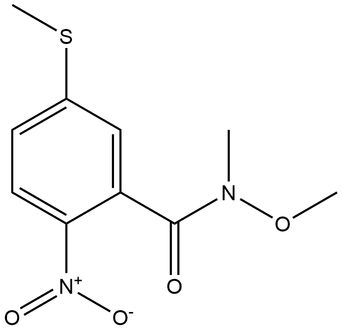 N-methoxy-N-methyl-5-(methylthio)-2-nitrobenzamide Structure