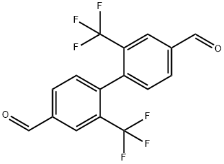 [1,1'-Biphenyl]-4,4'-dicarboxaldehyde, 2,2'-bis(trifluoromethyl)- 化学構造式