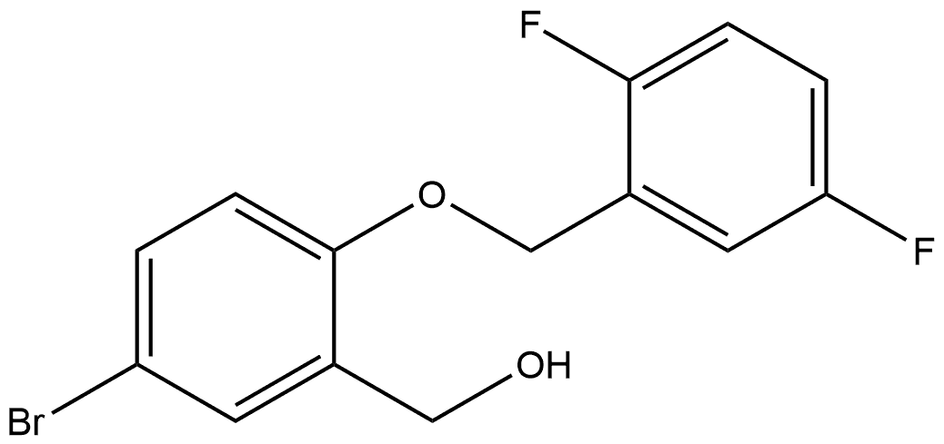 5-Bromo-2-[(2,5-difluorophenyl)methoxy]benzenemethanol 结构式