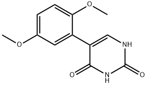 2,?4(1H,?3H)?-?Pyrimidinedione, 5-?(2,?5-?dimethoxyphenyl)?- 结构式