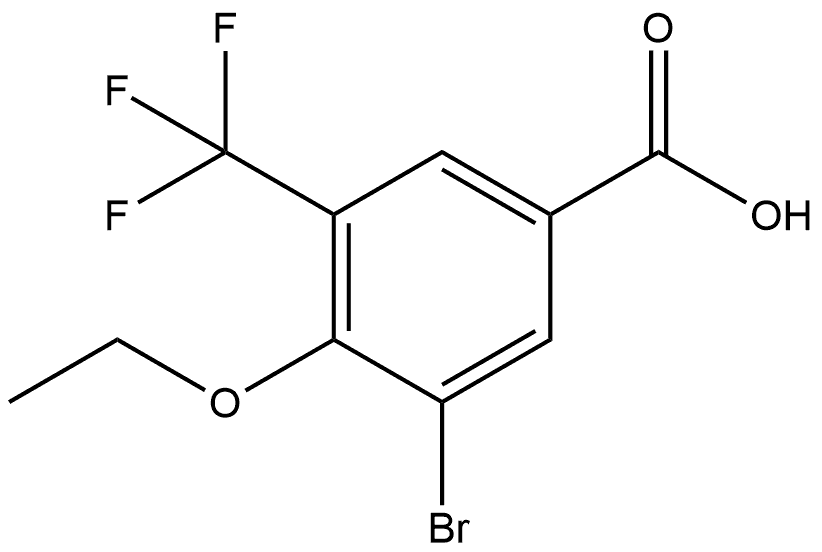 3-Bromo-4-ethoxy-5-(trifluoromethyl)benzoic acid 结构式