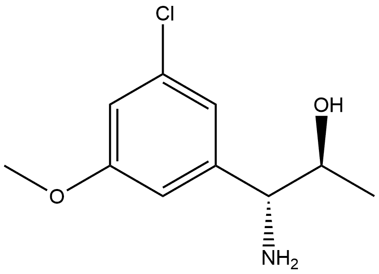 (1R,2S)-1-amino-1-(3-chloro-5-methoxyphenyl)propan-2-ol 结构式