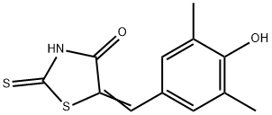 (5E)-5-[(4-hydroxy-3,5-dimethylphenyl)methylidene]-2-sulfanylidene-1,3-thiazolidin-4-one, 127378-22-7, 结构式