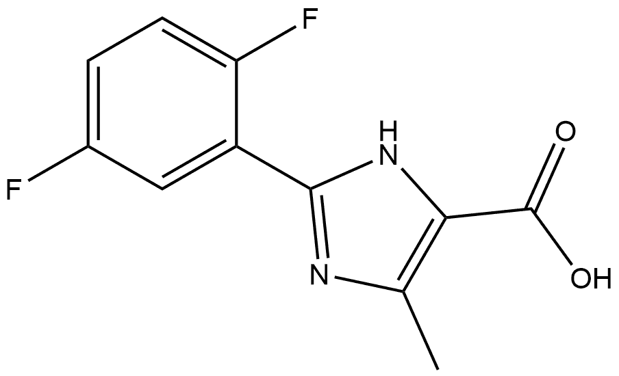 2-(2,5-Difluorophenyl)-5-methyl-1H-imidazole-4-carboxylic Acid Structure