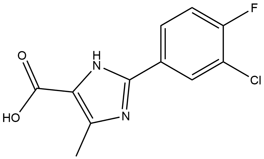 2-(3-Chloro-4-fluorophenyl)-5-methyl-1H-imidazole-4-carboxylic Acid Structure