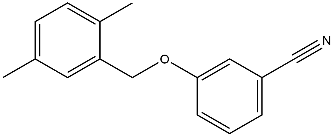 3-[(2,5-Dimethylphenyl)methoxy]benzonitrile 结构式