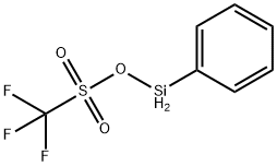 Methanesulfonic acid, 1,1,1-trifluoro-, phenylsilyl ester Structure