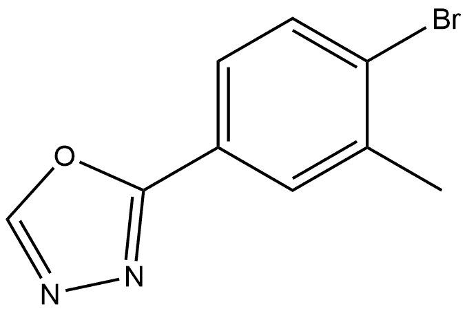 2-(4-bromo-3-methylphenyl)-1,3,4-oxadiazole Structure