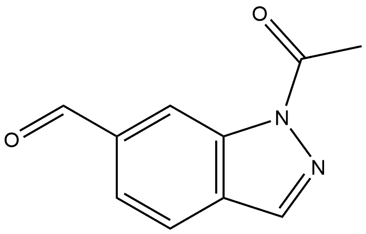1-乙酰-1H-吲唑-6-甲醛, 1279822-42-2, 结构式