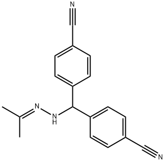 Benzonitrile, 4,4'-[[2-(1-methylethylidene)hydrazinyl]methylene]bis-