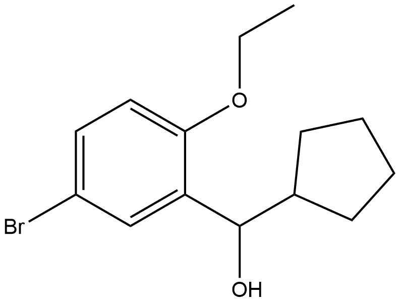 5-Bromo-α-cyclopentyl-2-ethoxybenzenemethanol 结构式