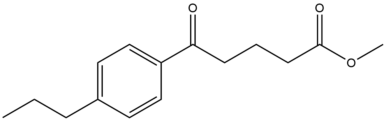 Methyl 5-oxo-5-(4-propylphenyl)pentanoate 结构式