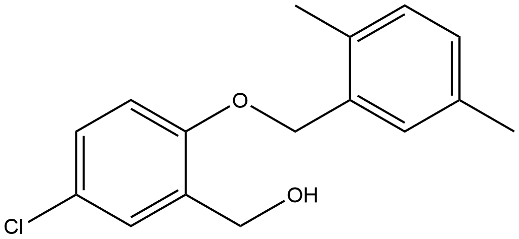 5-Chloro-2-[(2,5-dimethylphenyl)methoxy]benzenemethanol Struktur