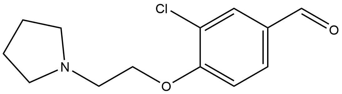 3-Chloro-4-[2-(1-pyrrolidinyl)ethoxy]benzaldehyde 结构式