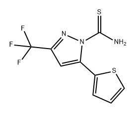 1H-Pyrazole-1-carbothioamide, 5-(2-thienyl)-3-(trifluoromethyl)- Structure
