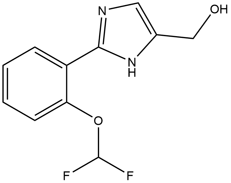 2-[2-(二氟甲氧基)苯基]咪唑-5-甲醇 结构式