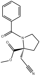 Proline, 1-benzoyl-2-(cyanomethyl)-, methyl ester Structure