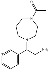 Ethanone, 1-[4-[2-amino-1-(3-pyridinyl)ethyl]hexahydro-1H-1,4-diazepin-1-yl]-,1282488-32-7,结构式