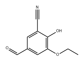 3-乙氧基-5-甲酰基-2-羟基苯甲腈, 1283117-83-8, 结构式