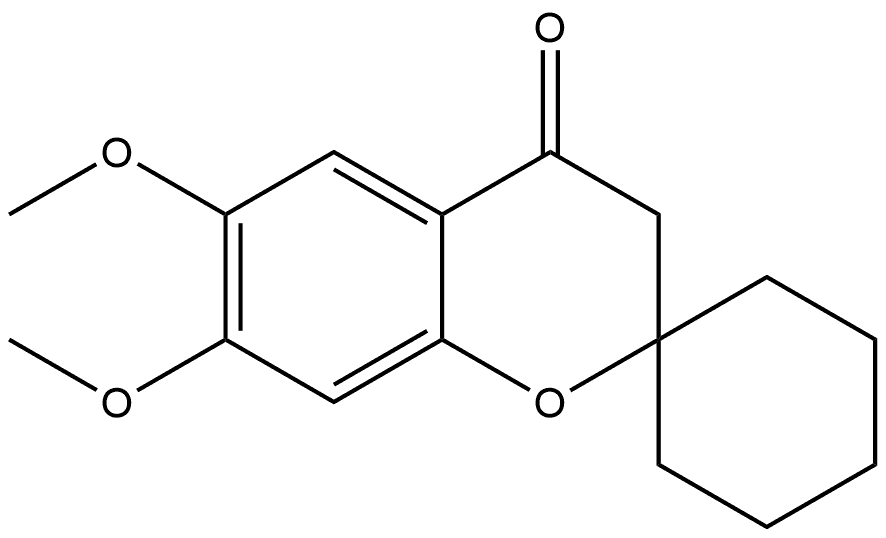 6,7-dimethoxy-3,4-dihydrospiro[1-benzopyran-2,1'-cyclohexan]-4-one 结构式