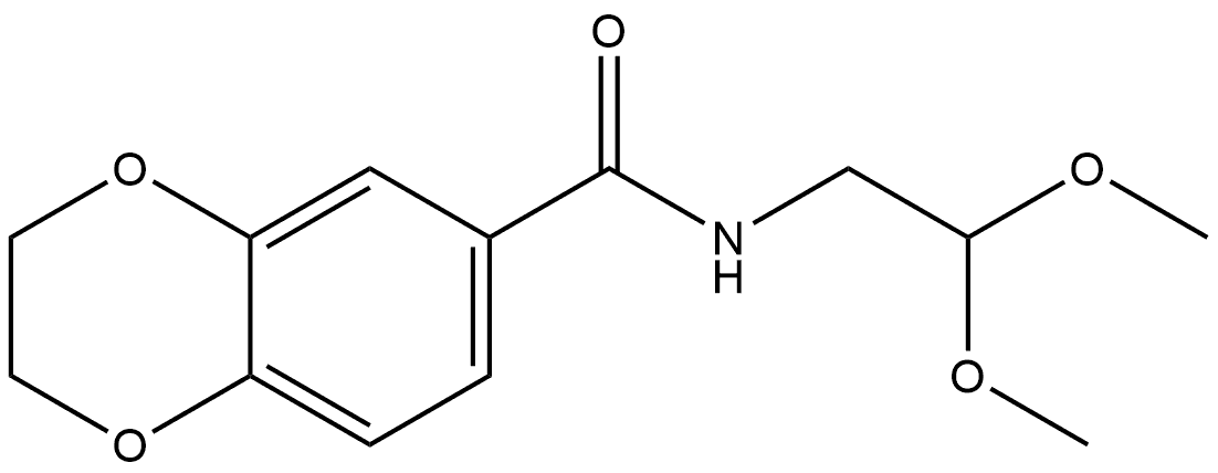 N-(2,2-Dimethoxyethyl)-2,3-dihydro-1,4-benzodioxin-6-carboxamide Struktur