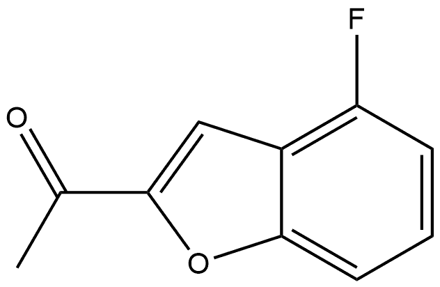 1-(4-氟苯并呋喃-2-基)乙烷-1-酮, 1283717-79-2, 结构式