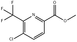 2-Pyridinecarboxylic acid, 5-chloro-6-(trifluoromethyl)-, methyl ester Struktur