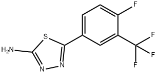 2-氨基-5-[4-氟-3-(三氟甲基)苯基]-1,3,4-噻二唑, 1284050-37-8, 结构式