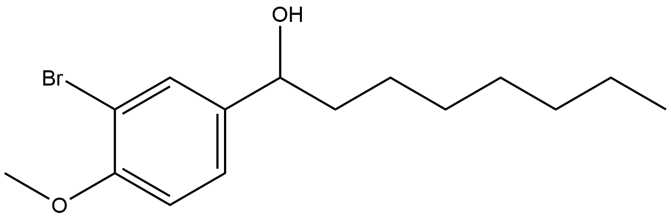 3-Bromo-α-heptyl-4-methoxybenzenemethanol Structure