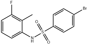 4-溴-N-(3-氟-2-甲基苯基)苯磺酰胺, 1284698-48-1, 结构式
