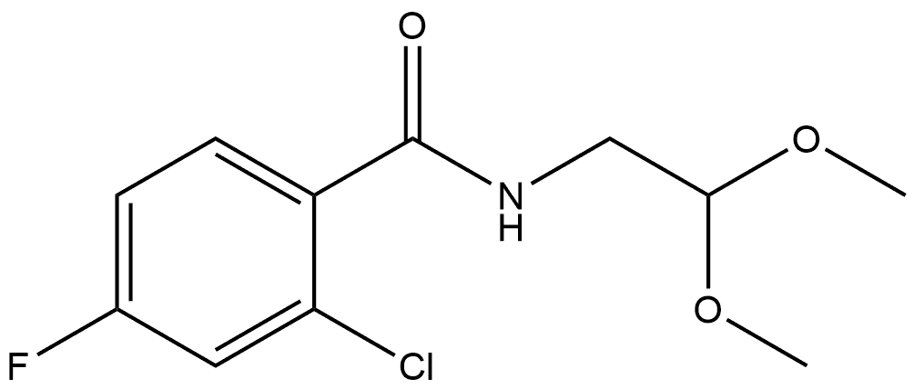 2-Chloro-N-(2,2-dimethoxyethyl)-4-fluorobenzamide 结构式