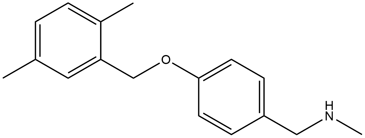 4-[(2,5-Dimethylphenyl)methoxy]-N-methylbenzenemethanamine 结构式