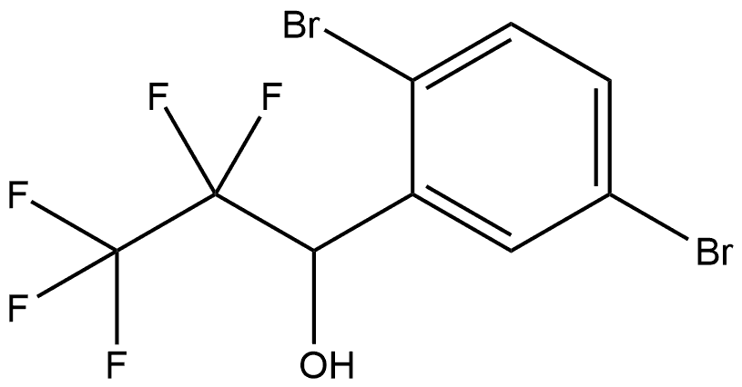 2,5-Dibromo-α-(1,1,2,2,2-pentafluoroethyl)benzenemethanol Struktur