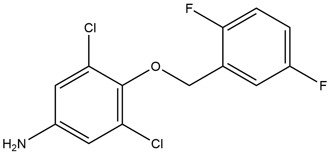 3,5-Dichloro-4-[(2,5-difluorophenyl)methoxy]benzenamine 结构式