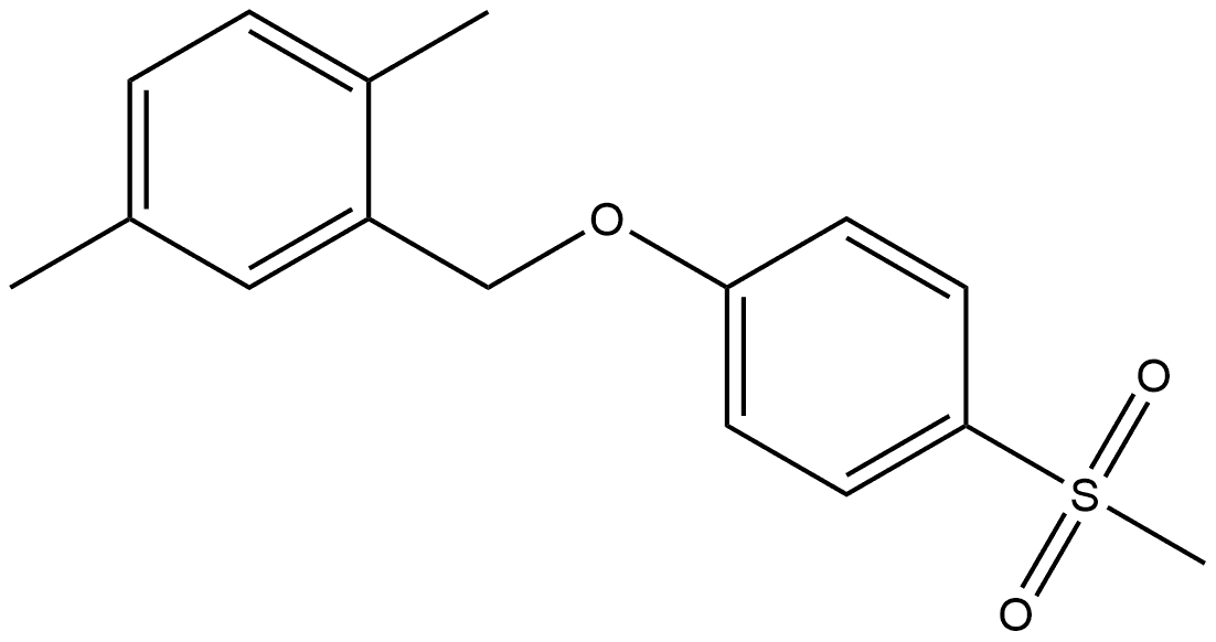 1,4-Dimethyl-2-[[4-(methylsulfonyl)phenoxy]methyl]benzene 结构式