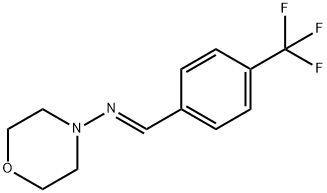 (E)-N-(4-(trifluoromethyl)benzylidene)morpholin-4-amine 结构式