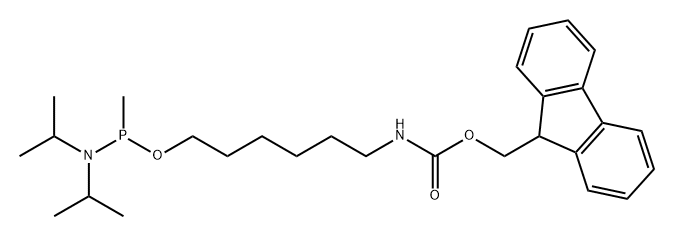 化合物 N-FMOC-AMINOHEXYL P-METHYL PHOSPHONAMIDITE, 128745-89-1, 结构式