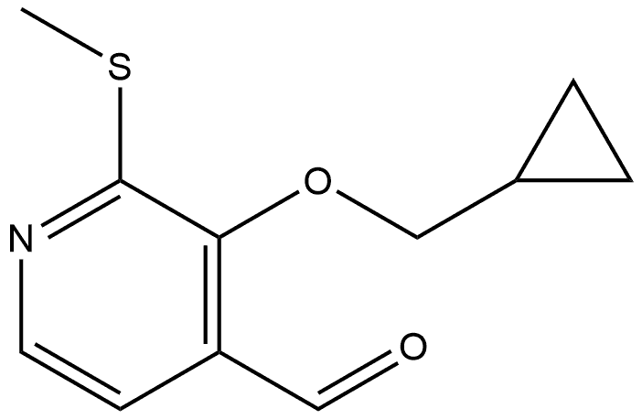 3-(Cyclopropylmethoxy)-2-(methylthio)-4-pyridinecarboxaldehyde 结构式
