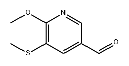 6-Methoxy-5-(methylthio)nicotinaldehyde 结构式