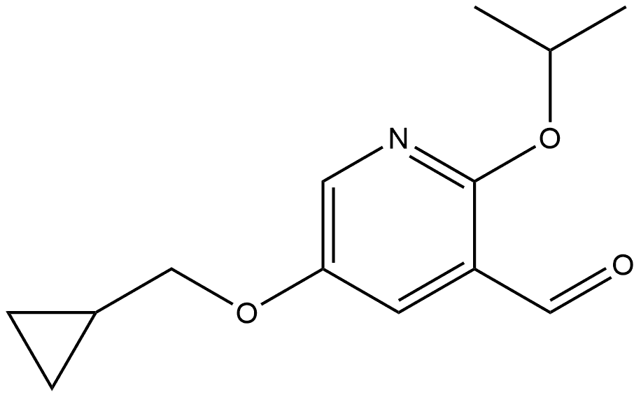 5-(Cyclopropylmethoxy)-2-(1-methylethoxy)-3-pyridinecarboxaldehyde Struktur