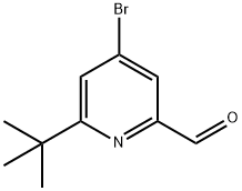 2-Pyridinecarboxaldehyde, 4-bromo-6-(1,1-dimethylethyl)- Structure