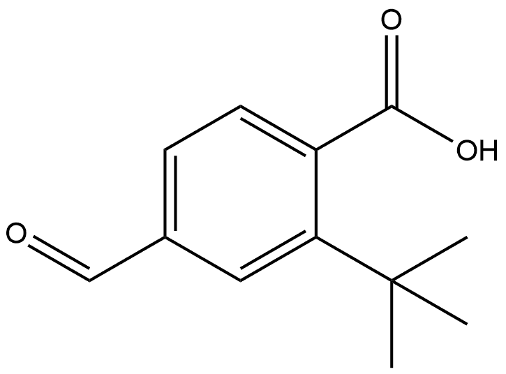 2-(叔丁基)-4-甲酰基苯甲酸, 1289155-77-6, 结构式